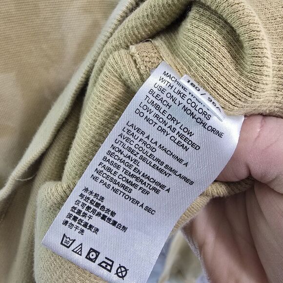 BDG Shirt Mens Medium Yellow Thermal Waffle Tie Dye Long Sleeve Notch Urban UO - Picture 9 of 12